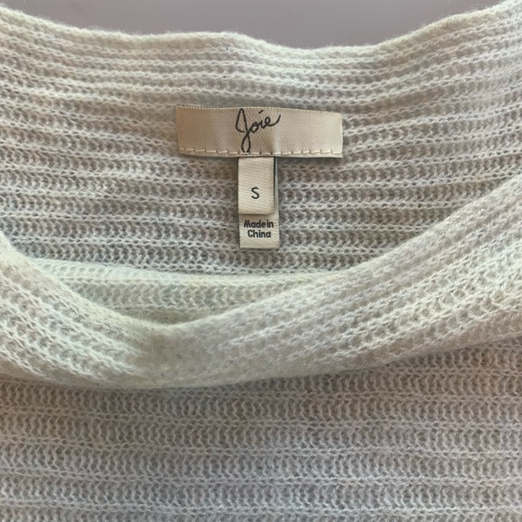 Joie Lightweight Cashmere Boatneck Sweater in Soft Blue | Small - Picture 2 of 7